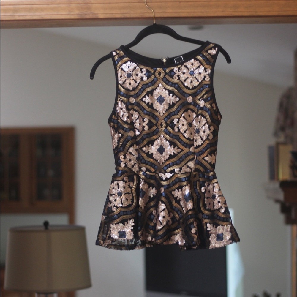 Windsor sequin peplum top